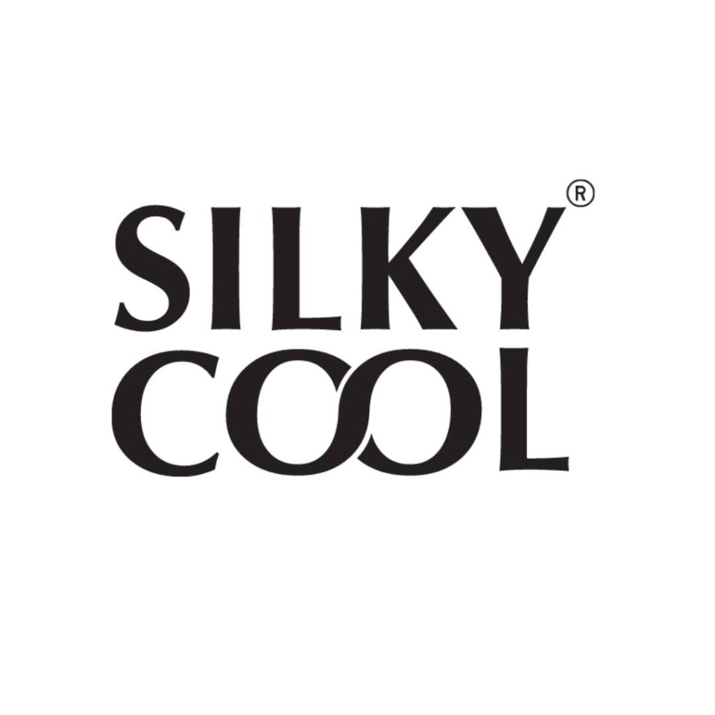 silky cool logo white background